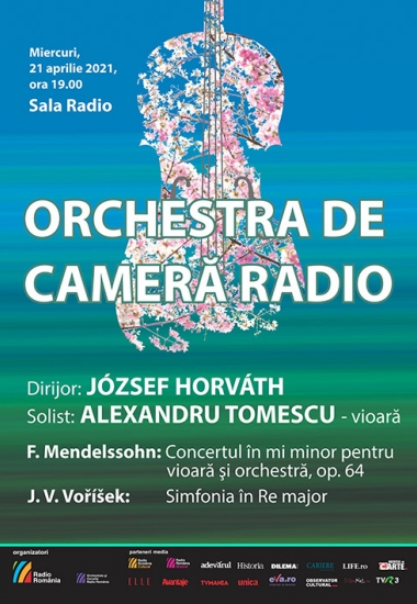 ALEXANDRU TOMESCU va cânta MENDELSSOHN pe vioara STRADIVARIUS Elder-Voicu,  concert transmis LIVE de la SALA RADIO